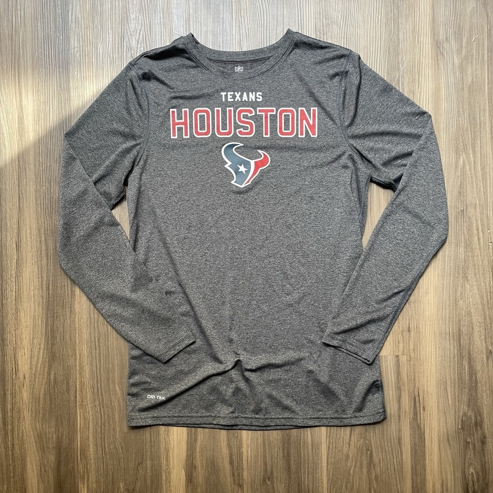 NFL Houston Texans Long Sleeve Dri-Tek Shirt Youth‎ XL Extra Large